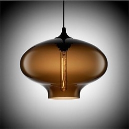 Retro kreativní jednohlavé skleněné závěsné lampy kavárna v misce zlaté rybky