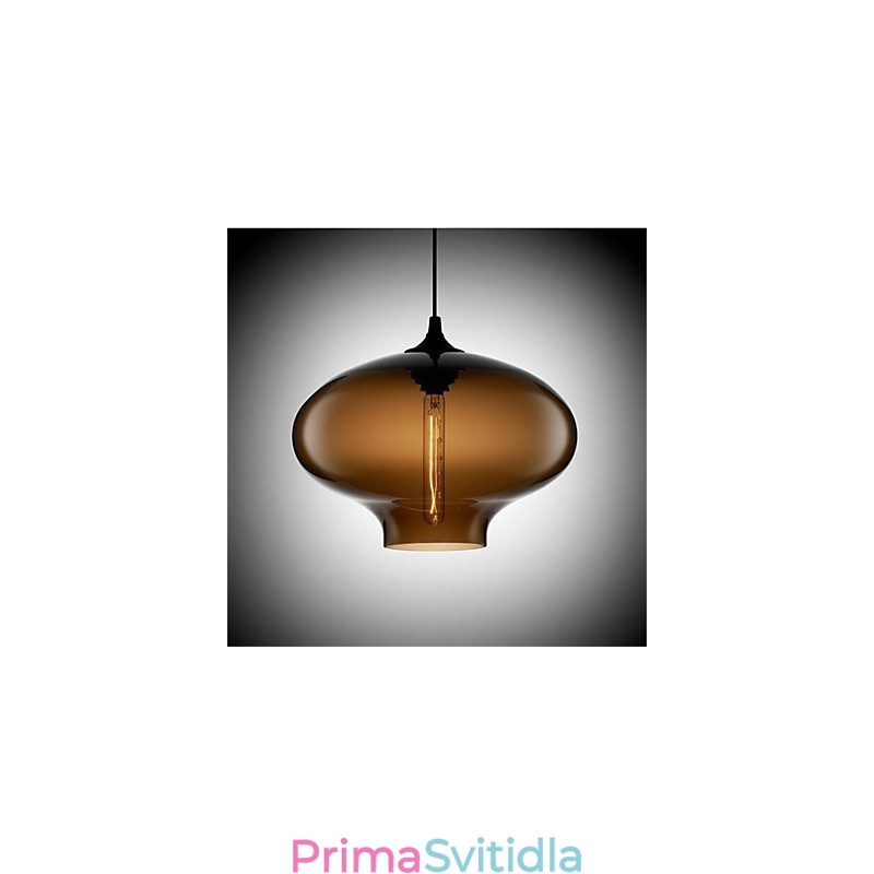 Retro kreativní jednohlavé skleněné závěsné lampy kavárna v misce zlaté rybky