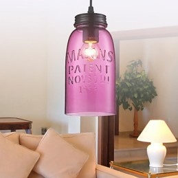 1 Světlo Moderní skleněné závěsné svítidlo v průhledném bublinkovém designu