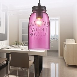 1 Světlo Moderní skleněné závěsné svítidlo v průhledném bublinkovém designu