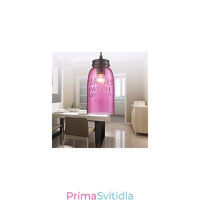 1 Světlo Moderní skleněné závěsné svítidlo v průhledném bublinkovém designu