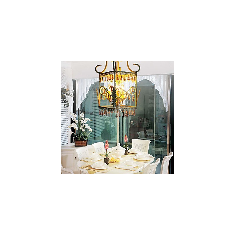 Rural of Europe Typ Droplight American Country Obdélníková skořepina Lamp Veranda Lamp
