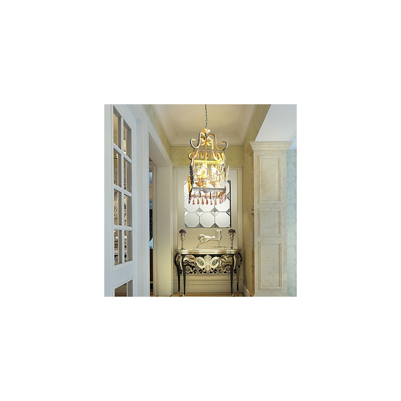 Rural of Europe Typ Droplight American Country Obdélníková skořepina Lamp Veranda Lamp
