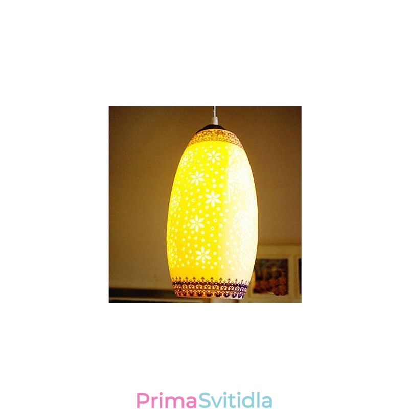 Retro keramická lampa Stairs Blue Single Head Lustr Creative