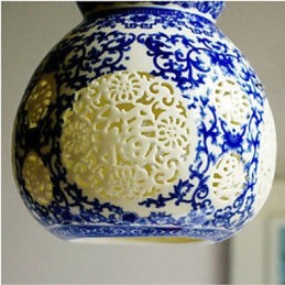 Retro keramická lampa Stairs Blue Single Head Lustr Creative