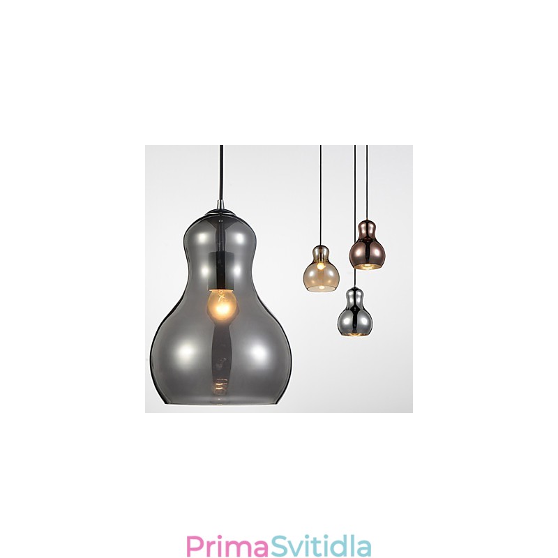 Závěsná lampa ve tvaru tykve 1 Světlá Moderní Jednoduchost Zlatá Chrom Růžové zlato Jantarová Kouřově šedá Sklo a uhlíková ocel