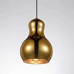 Závěsná lampa ve tvaru tykve 1 Světlá Moderní Jednoduchost Zlatá Chrom Růžové zlato Jantarová Kouřově šedá Sklo a uhlíková ocel