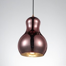 Závěsná lampa ve tvaru tykve 1 Světlá Moderní Jednoduchost Zlatá Chrom Růžové zlato Jantarová Kouřově šedá Sklo a uhlíková ocel
