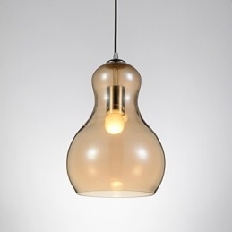 Závěsná lampa ve tvaru tykve 1 Světlá Moderní Jednoduchost Zlatá Chrom Růžové zlato Jantarová Kouřově šedá Sklo a uhlíková ocel