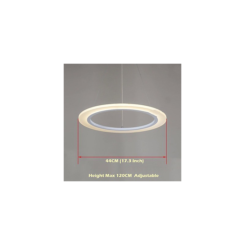 Závěsné svítidlo kulatý stropní lustr Mléčná akrylová stropní lampa s jedním prstencem