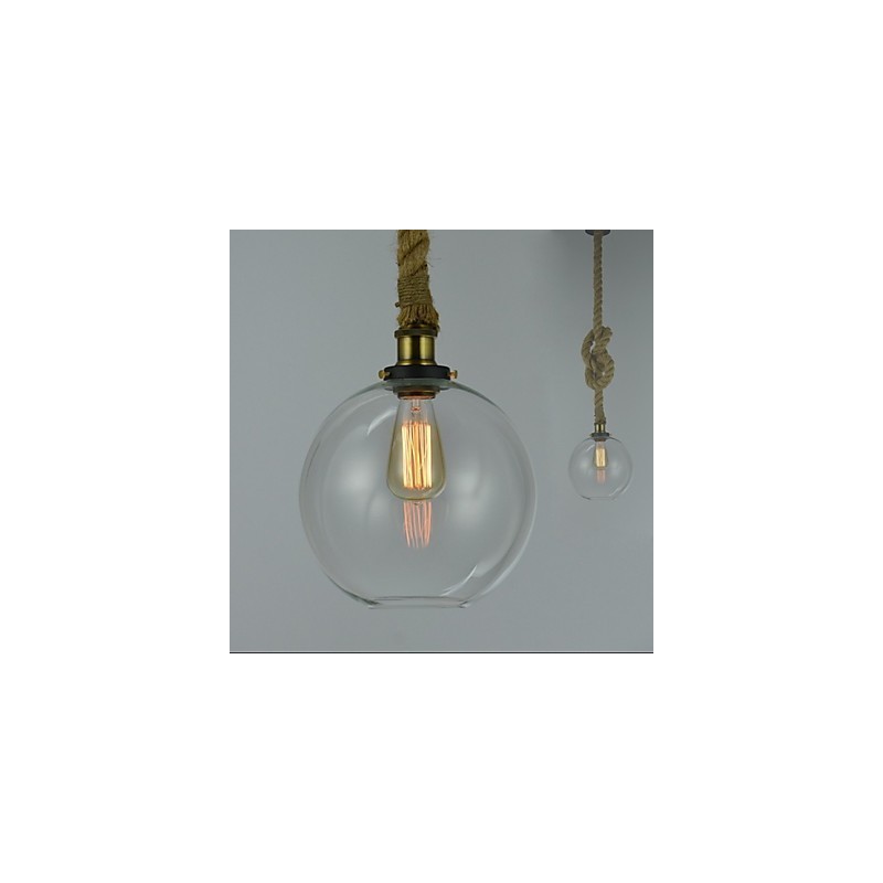 Americký country vintage průmyslový kreativní skleněný lustr s jednou hlavou