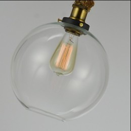 Americký country vintage průmyslový kreativní skleněný lustr s jednou hlavou