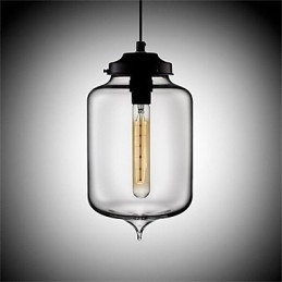 Retro kreativní jednohlavé skleněné závěsné lampy kavárna v misce zlaté rybky
