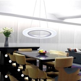 Závěsné svítidlo kulatý stropní lustr Mléčná akrylová stropní lampa s jedním prstencem