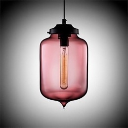 Retro kreativní jednohlavé skleněné závěsné lampy kavárna v misce zlaté rybky
