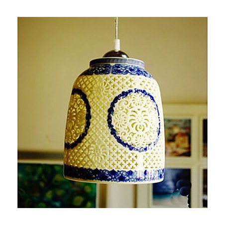 Retro keramická lampa Stairs Blue Single Head Lustr Creative Retro keramická lampa Stairs Blue Single Head Lustr Creative