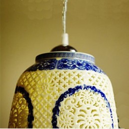 Retro keramická lampa Stairs Blue Single Head Lustr Creative