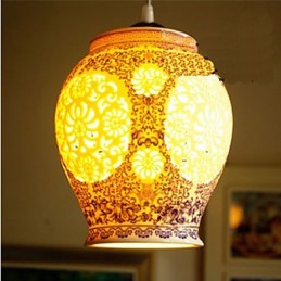Retro keramická lampa Stairs Blue Single Head Lustr Creative