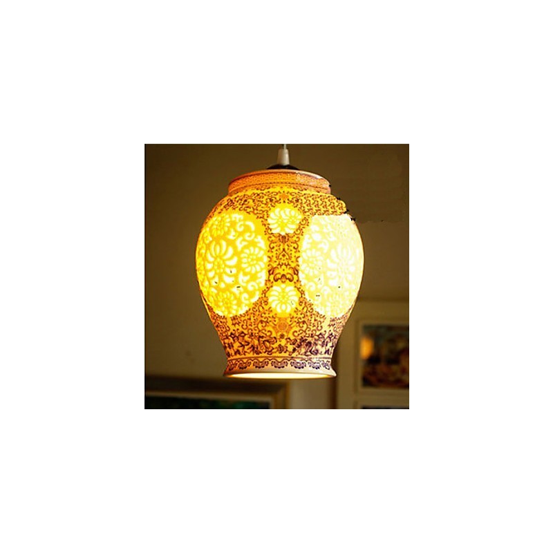 Retro keramická lampa Stairs Blue Single Head Lustr Creative