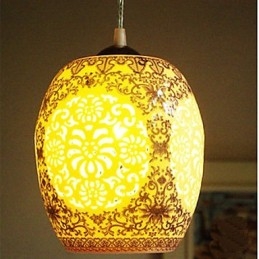 Retro keramická lampa Stairs Blue Single Head Lustr Creative