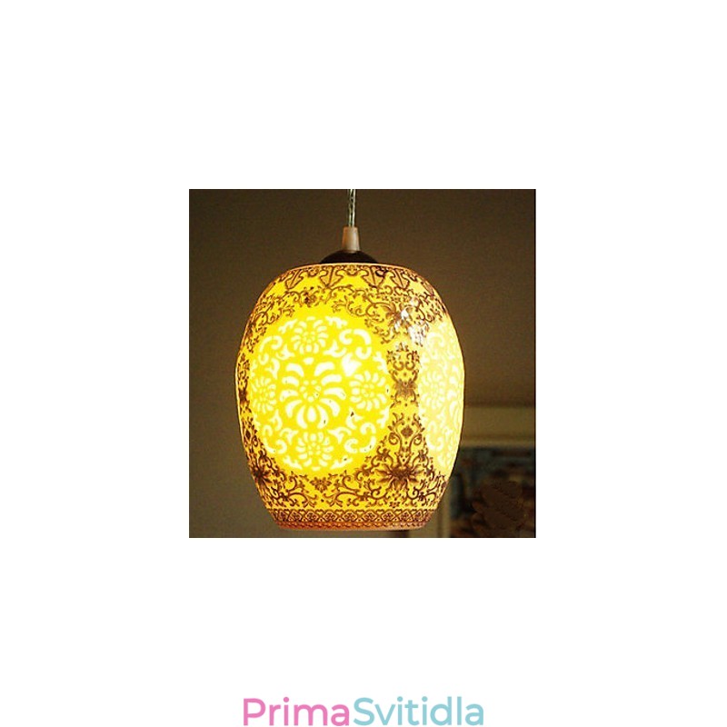 Retro keramická lampa Stairs Blue Single Head Lustr Creative