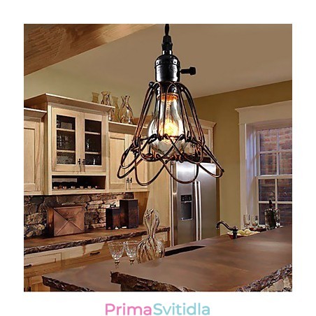 Americká country průmyslová větrná lampa retro malý lustr železná klec Americká country průmyslová větrná lampa retro malý lustr železná klec