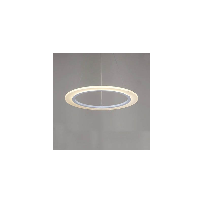 Závěsné svítidlo kulatý stropní lustr Mléčná akrylová stropní lampa s jedním prstencem