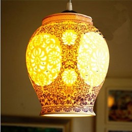 Retro keramická lampa Stairs Blue Single Head Lustr Creative