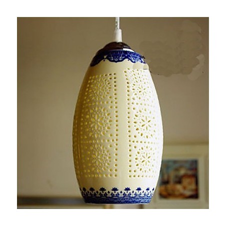 Retro keramická lampa Stairs Blue Single Head Lustr Creative Retro keramická lampa Stairs Blue Single Head Lustr Creative