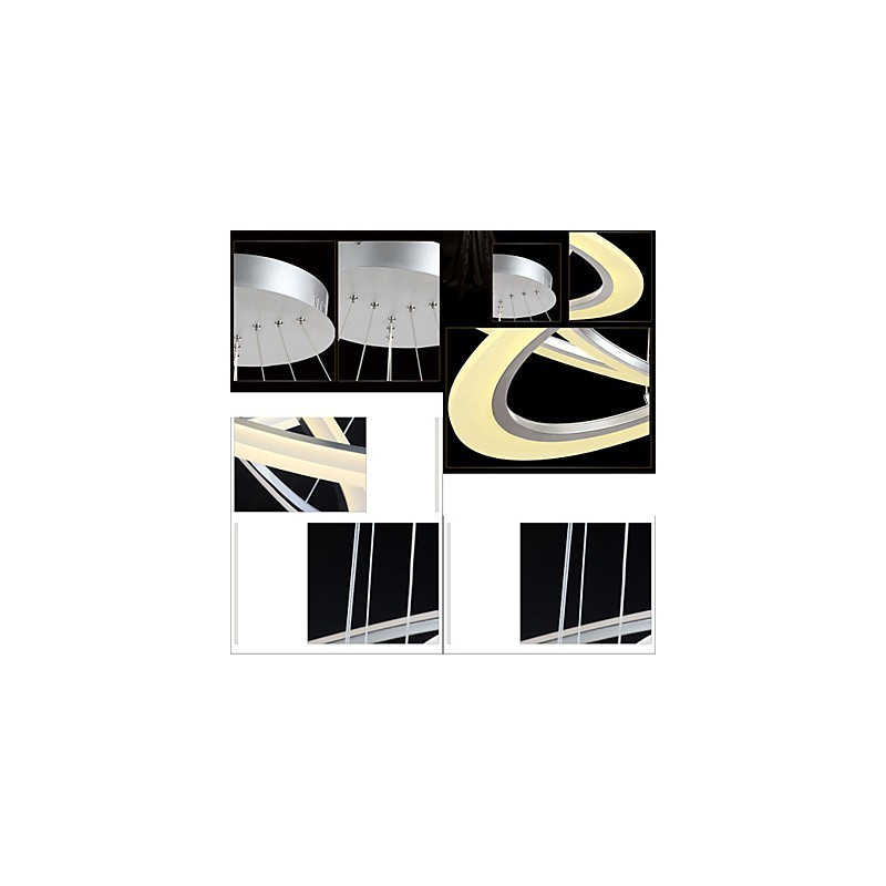 Závěsné svítidlo kulatý stropní lustr Mléčná akrylová stropní lampa s jedním prstencem