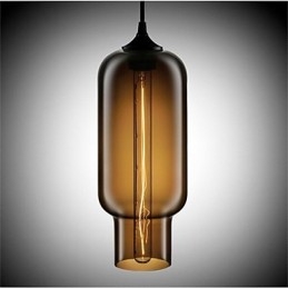 Retro kreativní jednohlavé skleněné závěsné lampy kavárna v misce zlaté rybky