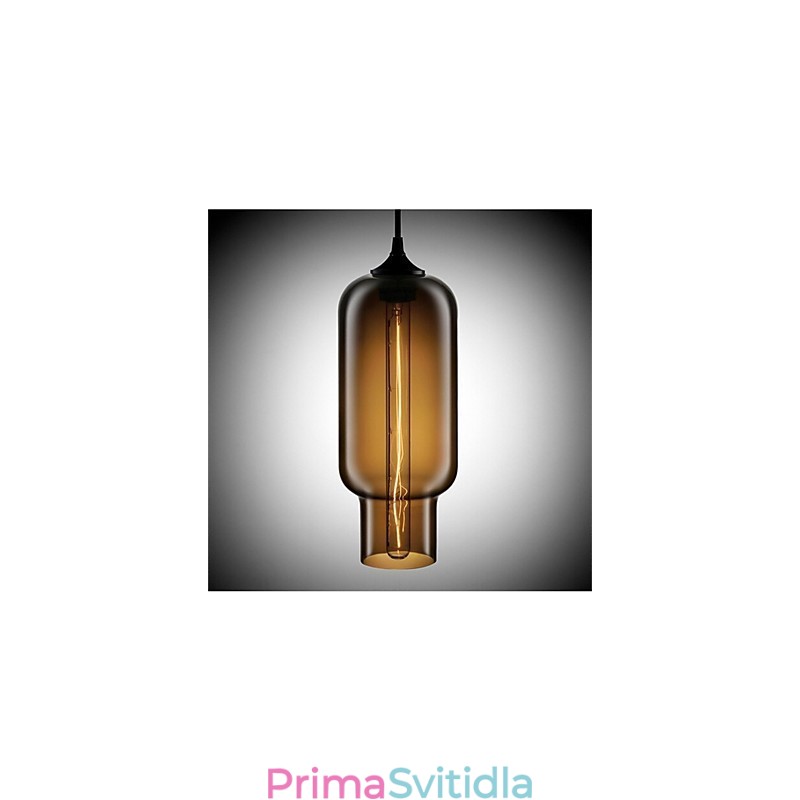 Retro kreativní jednohlavé skleněné závěsné lampy kavárna v misce zlaté rybky