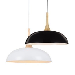 Mini umělecká závěsná lampa 1 Světlo Moderní Jednoduchost Černobílá povrchová úprava Hliníkové a dřevěné závěsné svítidlo