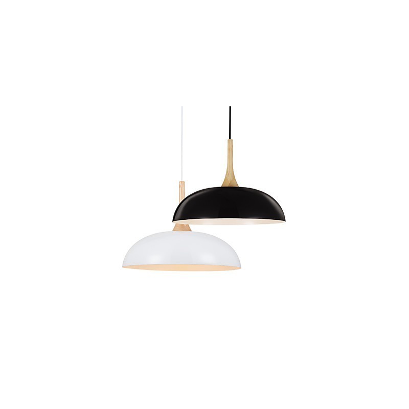 Mini umělecká závěsná lampa 1 Světlo Moderní Jednoduchost Černobílá povrchová úprava Hliníkové a dřevěné závěsné svítidlo