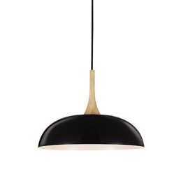 Mini umělecká závěsná lampa 1 Světlo Moderní Jednoduchost Černobílá povrchová úprava Hliníkové a dřevěné závěsné svítidlo