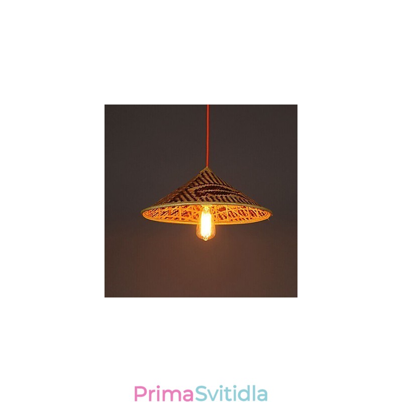 Bambusový klobouk Lustr Lustr Lampa Ryby Lidé Klobouky
