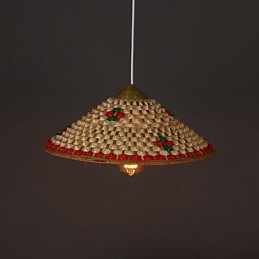 Káva Bambusové klobouky Klobouk Lustrová lampa