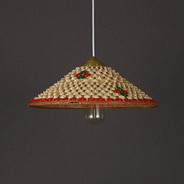 Káva Bambusové klobouky Klobouk Lustrová lampa
