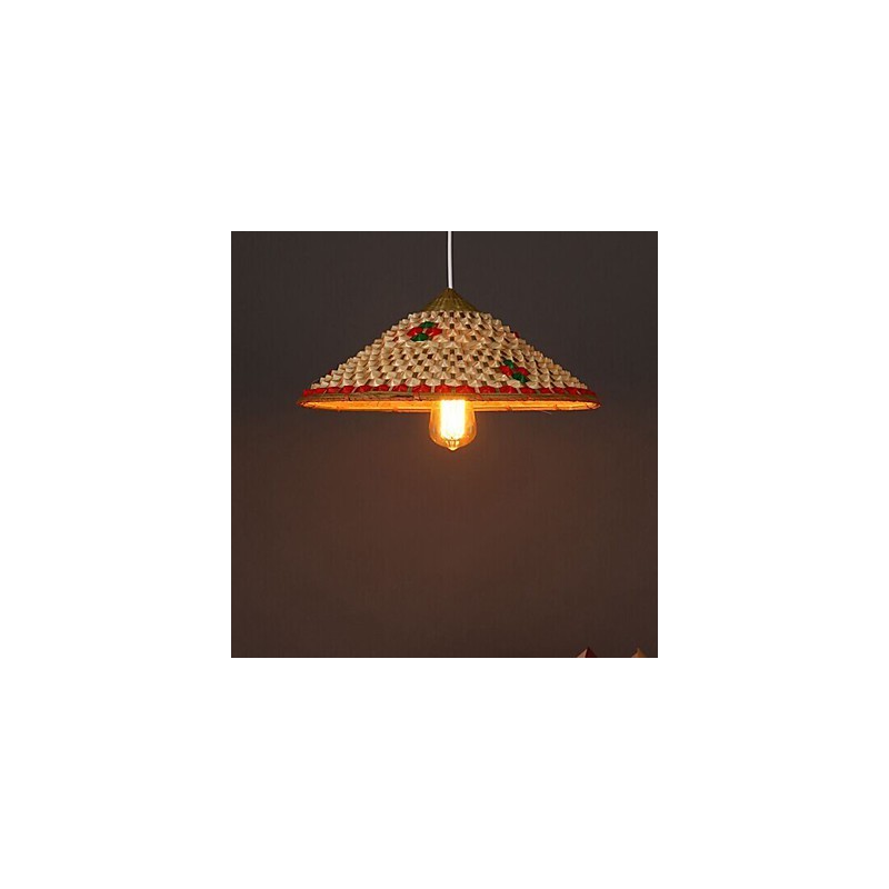 Káva Bambusové klobouky Klobouk Lustrová lampa