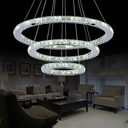 Stmívatelné křišťálové závěsné světlo Moderní kruhové lustrové osvětlovací lampy Studená bílá kulatá stropní svítidla Svítidla s dálkovým ovládáním