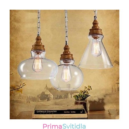 Dřevo zrno Crystal Droplight Kavárna osvětlení lampy a lucerny Dřevo zrno Crystal Droplight Kavárna osvětlení lampy a lucerny