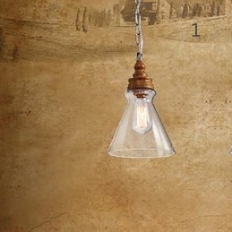 Dřevo zrno Crystal Droplight Kavárna osvětlení lampy a lucerny