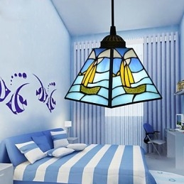 Vitráže moderní a smluvní Středomoří Single Head Sailing Line Droplight lampa závěsné světlo