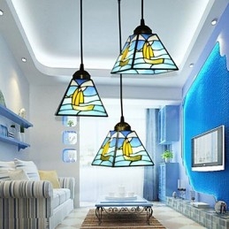 Vitráže moderní a smluvní Středomoří Single Head Sailing Line Droplight lampa závěsné světlo