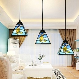 Vitráže moderní a smluvní Středomoří Single Head Sailing Line Droplight lampa závěsné světlo