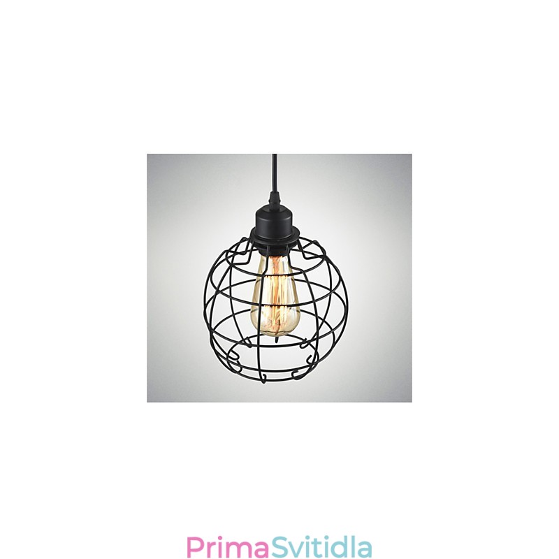 Edison závěsné světlo lustr drátěná klec závěsné stropní stínidlo