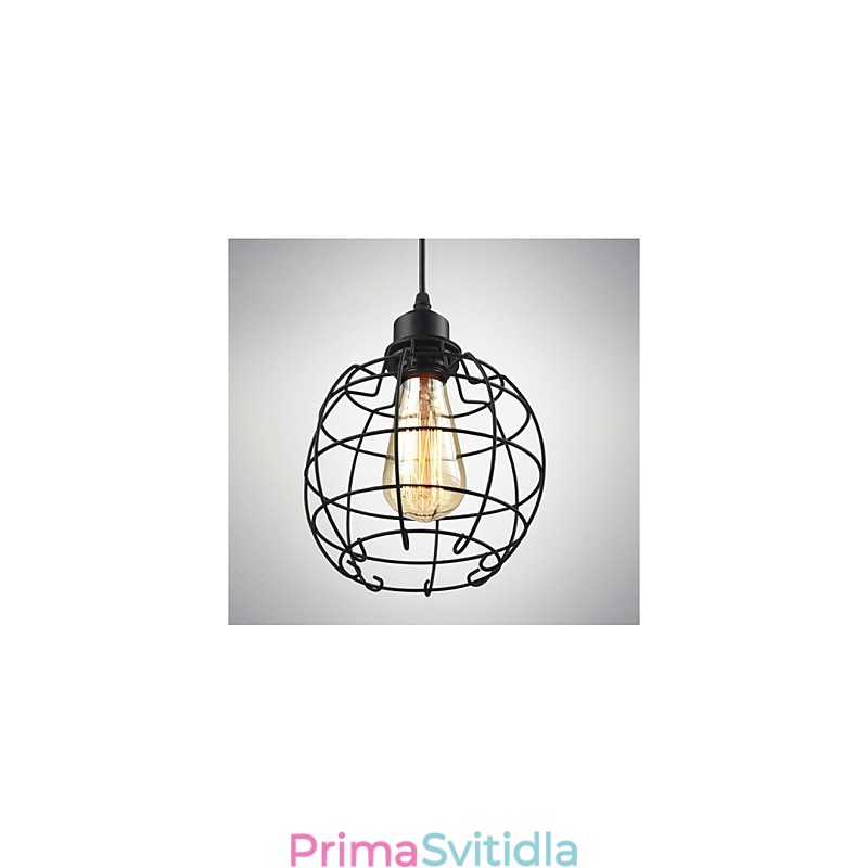 Edison závěsné světlo lustr drátěná klec závěsné stropní stínidlo