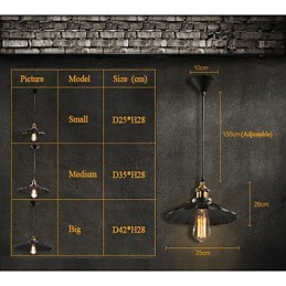 Retro klasický přívěsek v evropském stylu Light Metal Art Droplight