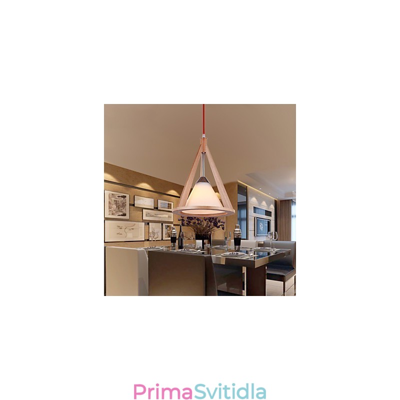 Designová lampa Wood Lustrová lampa Elegantní lustr v současném stylu