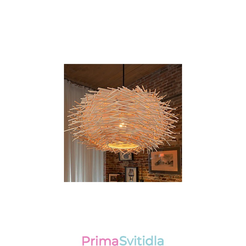 Lustr Mini Style Lucerna Dřevo Bambus
